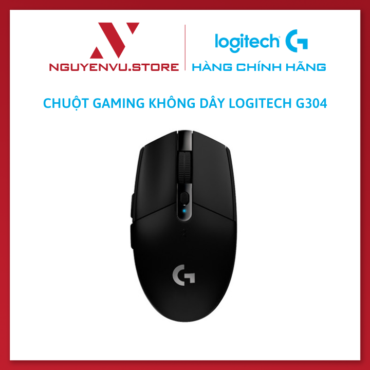 Game mouse wireless Lightspeed Logitech G304 - sensor hero, 12k DPI, light, 6 programmable buttons, on-board memory, battery 250H-genuine goods