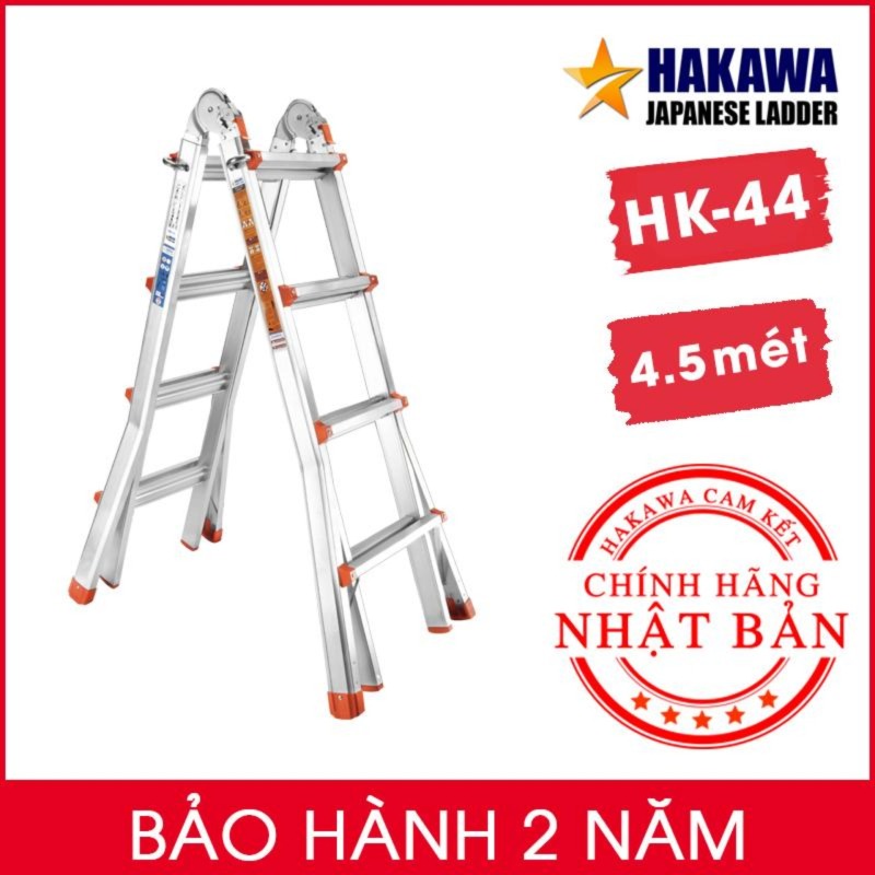 Thang trượt HAKAWA HK44 - Cải tiến mới 2019 - Sử dụng cho công trình - Gia đình  - Siêu bền - Siêu chắc