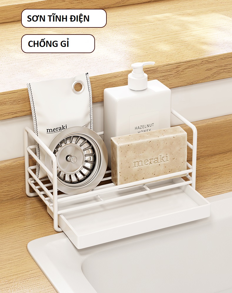 Giá để giẻ rửa bát giẻ rửa bát, xà phòng