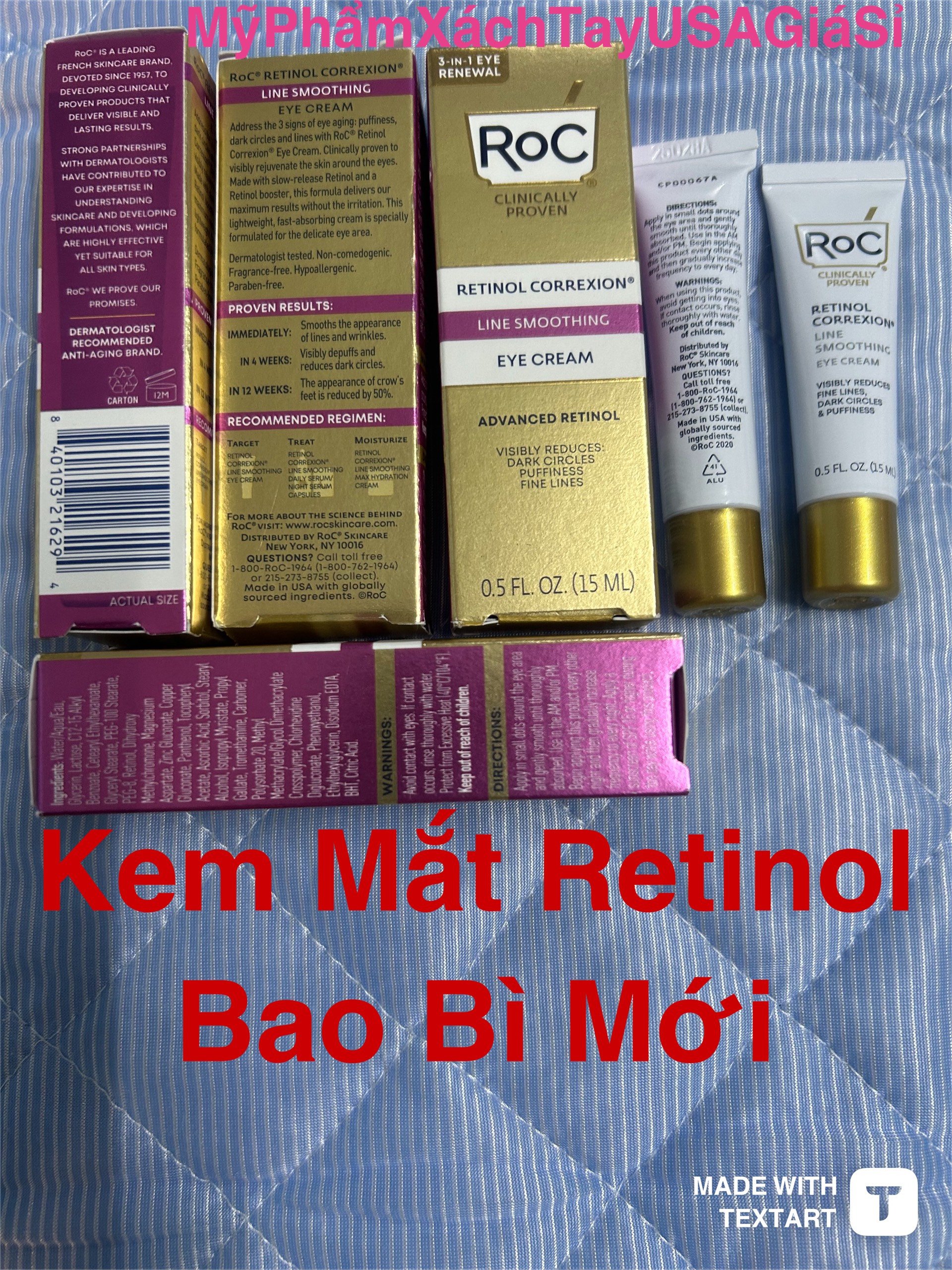 Kem mắt RoC Retinol Correxion Eye Cream 15ml