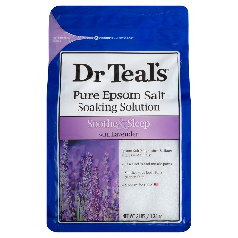 Muối tắm hương Lavender hiệu Dr Teal's Pure Epsom Salt Soaking Solution Salt Soothe & Sleep Lavender 1.36kg