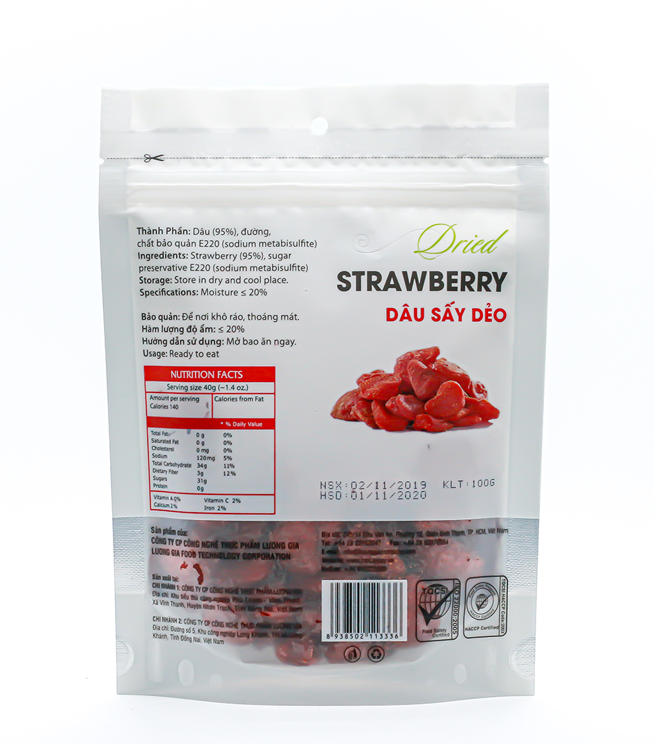 Dâu sấy dẻo Ohla - 100g