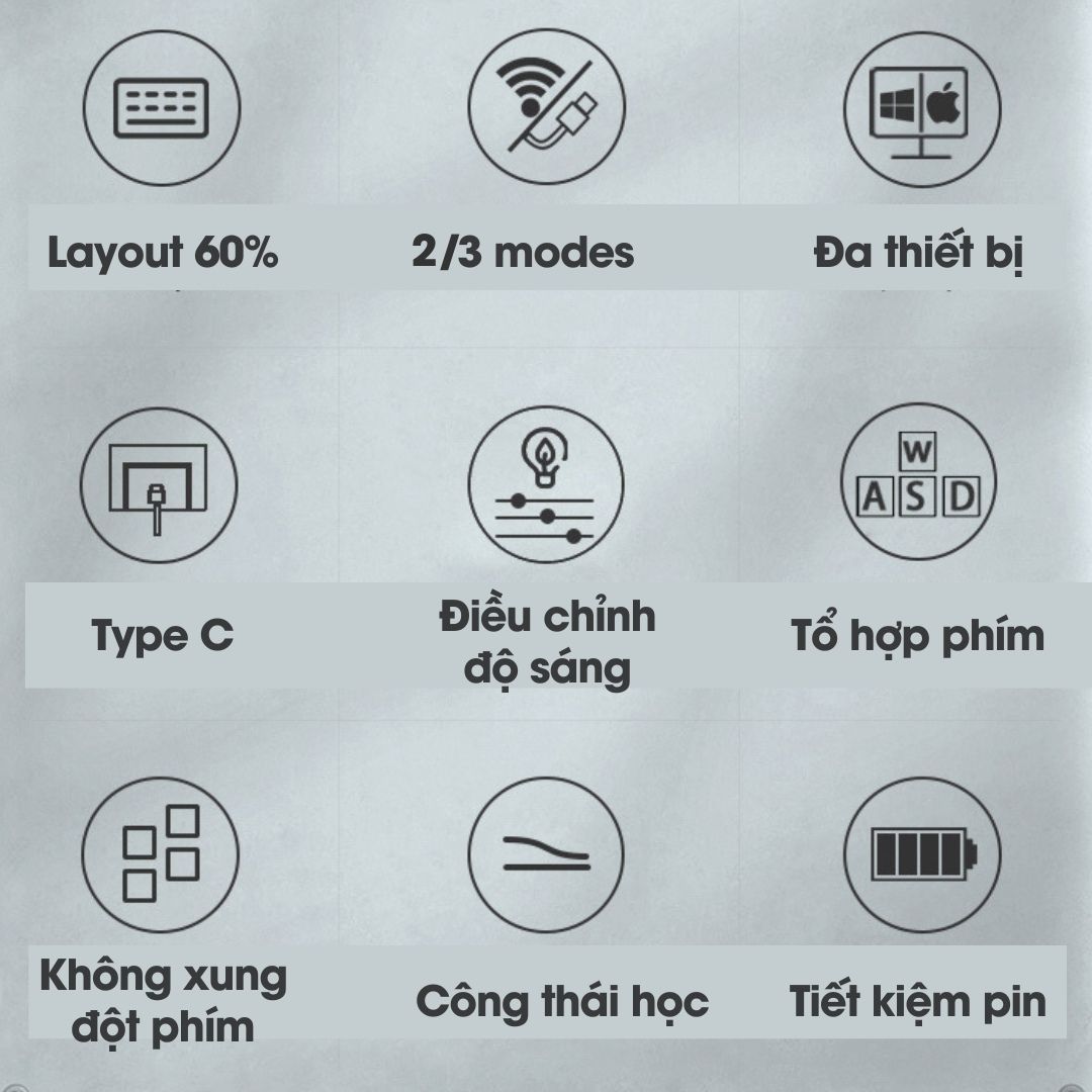 Bàn Phím Cơ RK61 Version 4.0 Limited HOTSWAP - Cáp Type C - Bluetooth 5.1 - Wireless 2.4G - Phần mềm Custom Led RGB