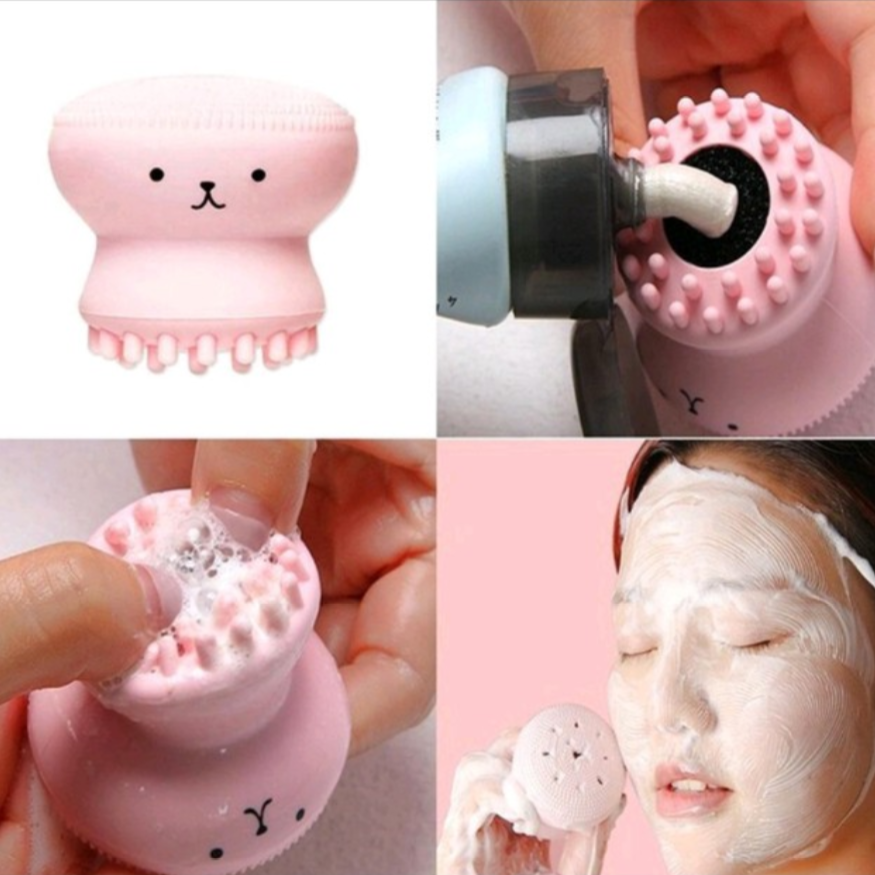Silicon Face Washing Octopus