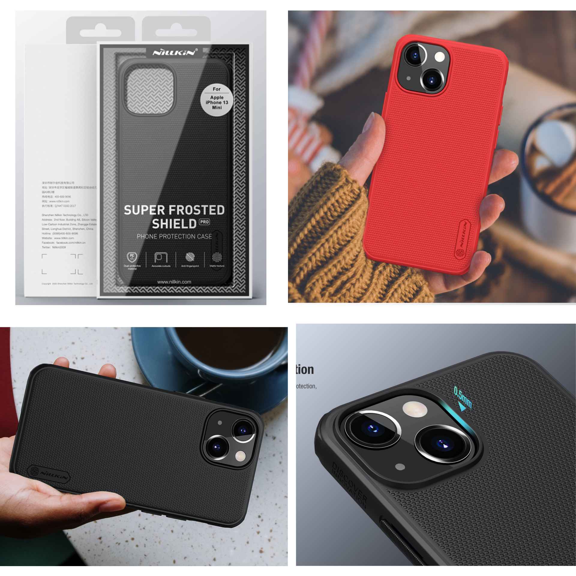 Ốp lưng Iphone 13 Mini Lưng nhám viền dẻo Super Frosted Shield Pro