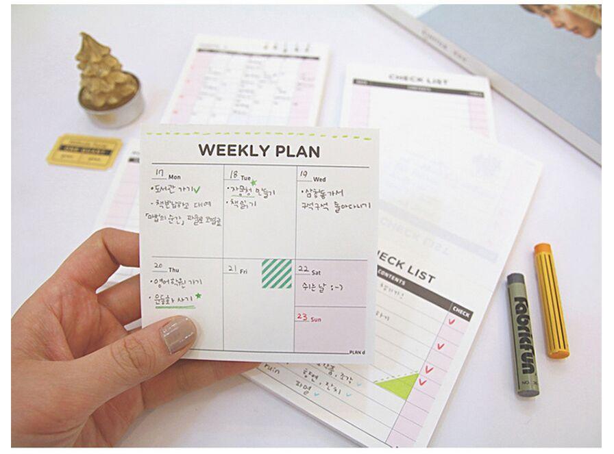 Note check list ngày, tháng - 60 tờ/tập