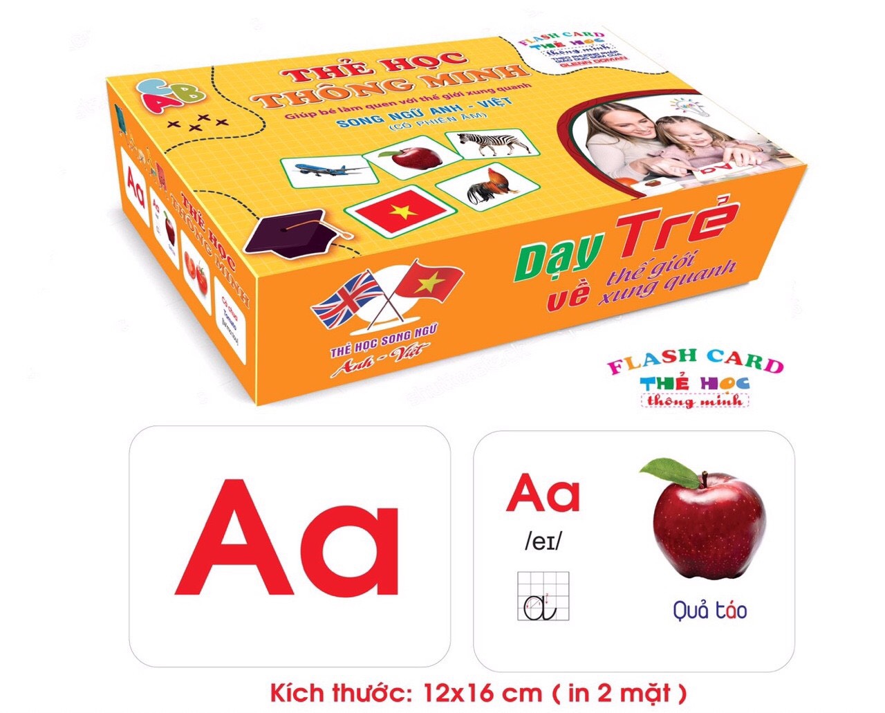 Smart bilingual learning card set for children to recognize [16 topics with 416 cards]
