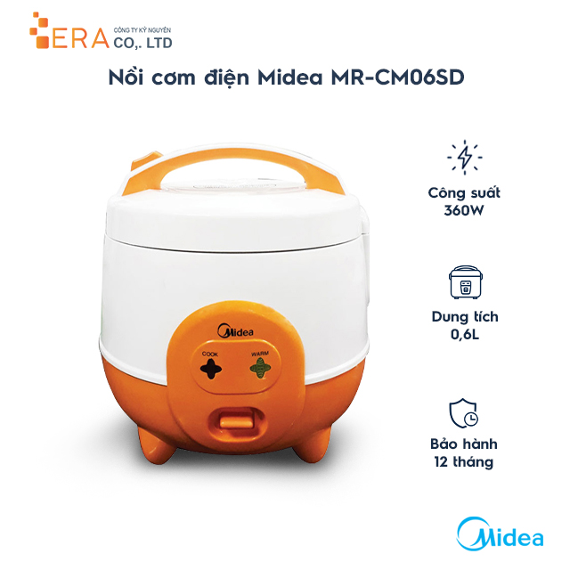 Nồi cơm điện Midea MR-CM06SA / SD 0.6L