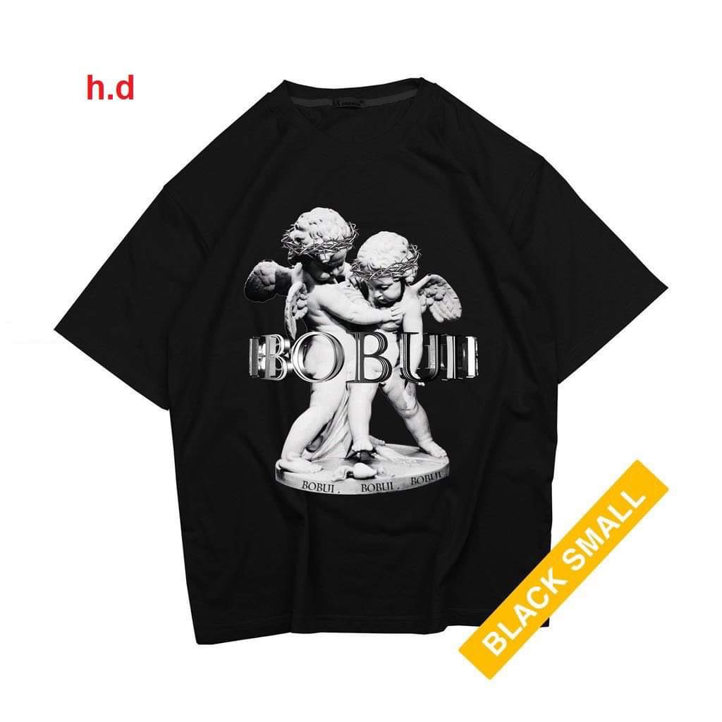 Áo thun tay lỡ BOBUI Thiên Thần chất cotton