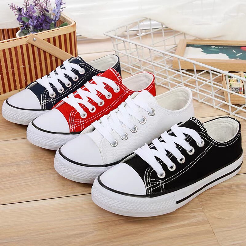 [ clip và box] Giày thể thao nữ vải basic CV cổ thấp kiểu dáng Hàn quốc cực đẹp