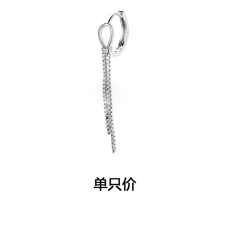 打结流苏耳环2022年新款潮简约冷淡风长款气质适合圆脸显瘦耳饰女