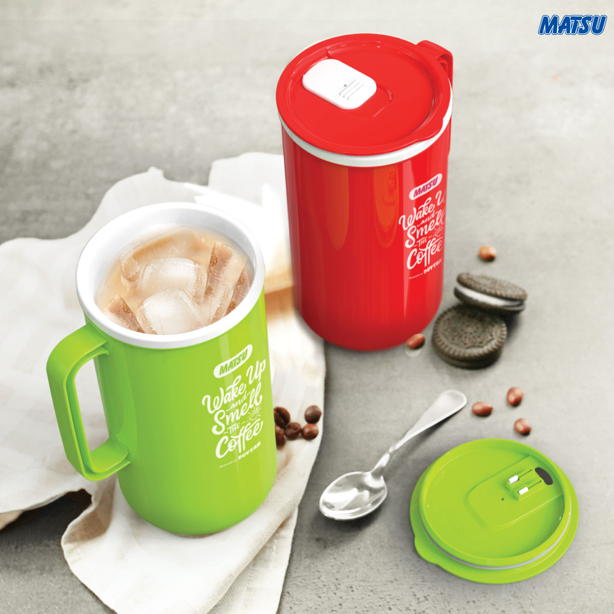 Ca tròn cách nhiệt 2 lớp 750ml matsu duy tân