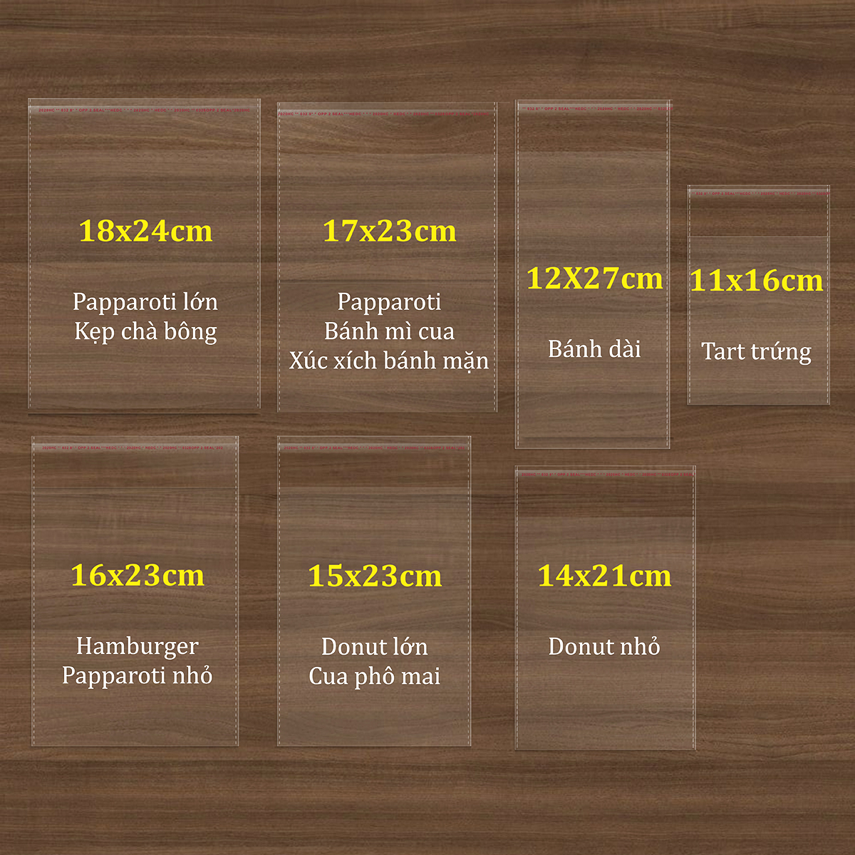 Túi OPP Dán Keo - Set 100 Túi [Gold Pack Viet Nam]