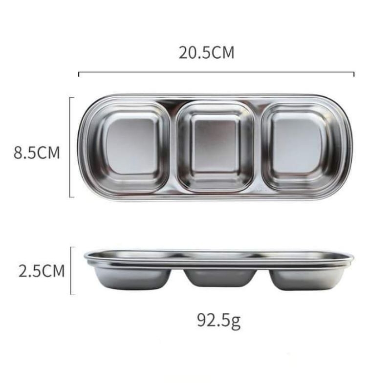 Khay đựng nước sốt 1,2,3 ngăn hàn quốc - gia vị, nước chấm, đĩa hình vuông