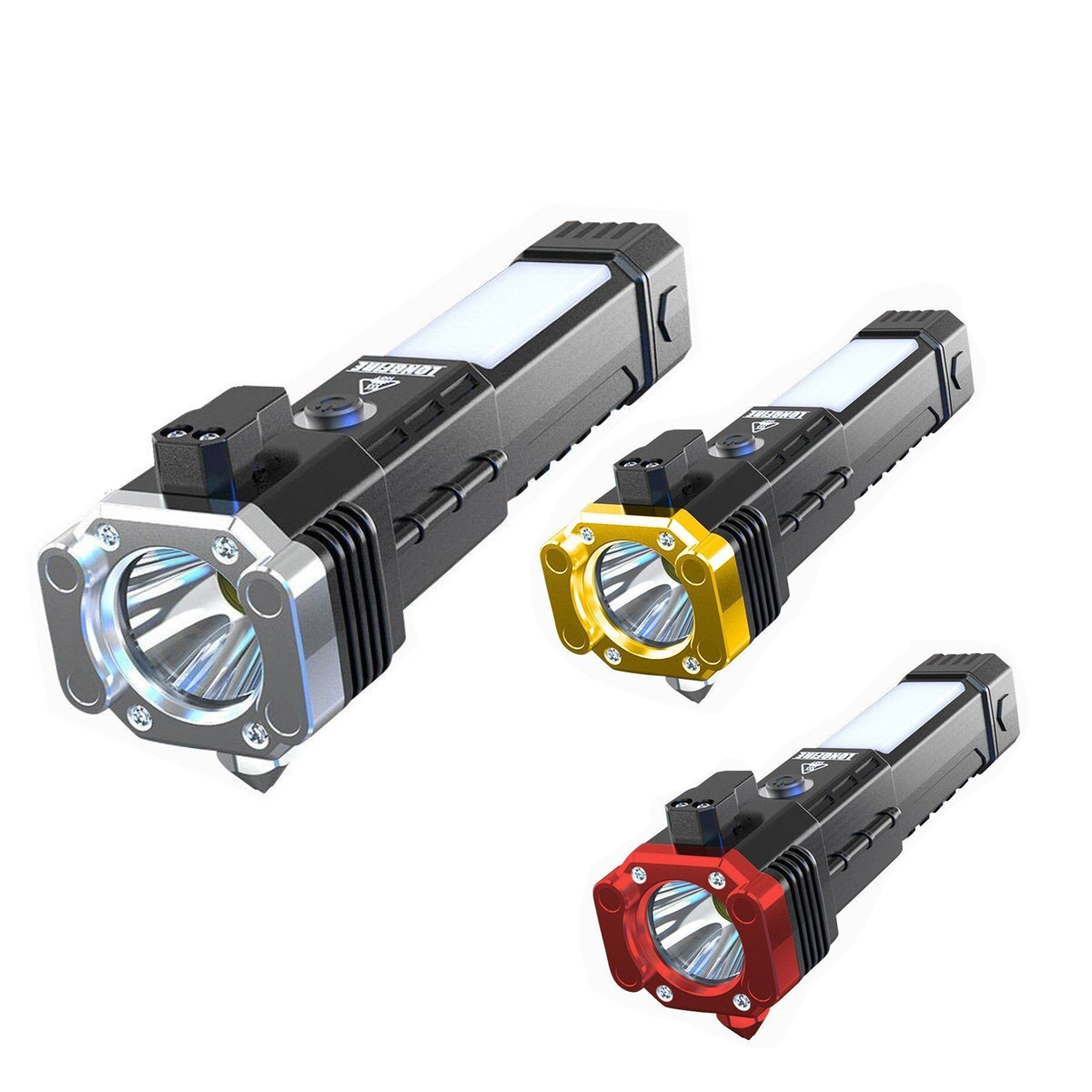 Búa đèn pin 4 trong 1 đa năng led torch
