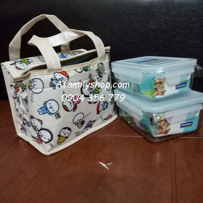 >> BÁO GIÁ BỘ 2 HỘP HCN CHIA NGĂN (670ML, 400ML) VÀ TÚI GIỮ NHIỆT GLASSLOCK LUNCH SET 02-2 | Shopee Lazada Sendo Tiki mới nhất 174 Hộp 2 hộp cơm glasslock kèm túi giữ nhiệt (1000ml chia ngăn 630ml) túi hình hoạt hình