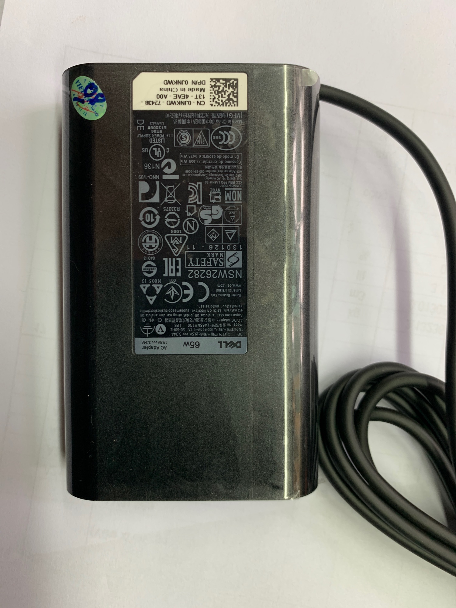 Sạc Dell Ovan 65w( chân kim nhỏ)