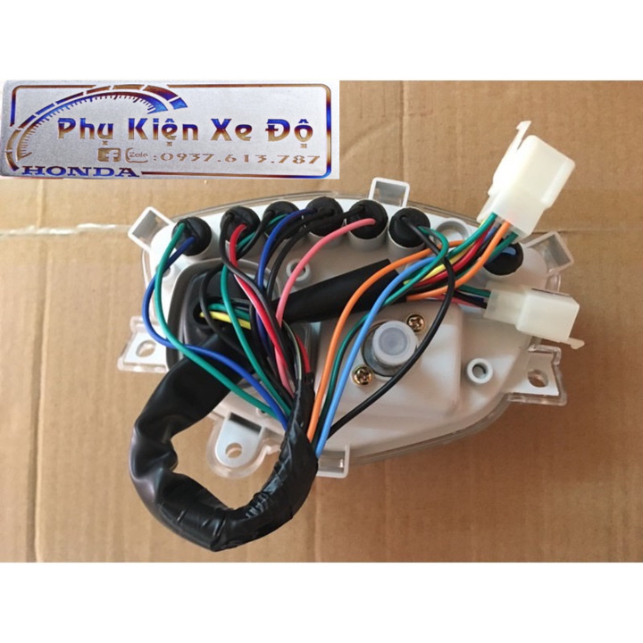 Đồng hồ xe máy điện tử LCD Ex 2010 , Sirius nền đen