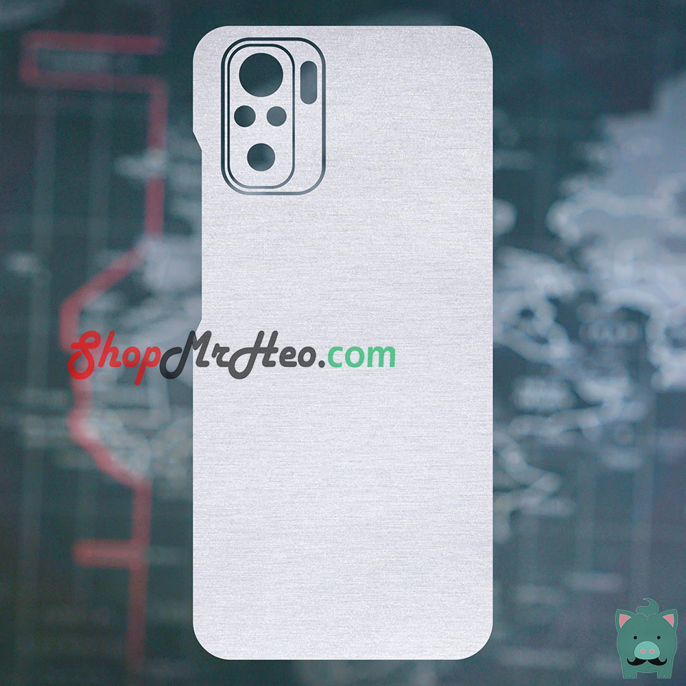 [HCM]Skin Dán Mặt Sau Lưng Vân Nhôm Xiaomi Redmi Note 10 - Redmi Note 10 Pro