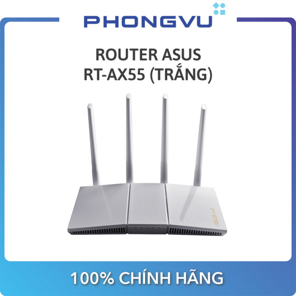 Router Asus RT-AX55 (Trắng) - Bảo hành 36 tháng