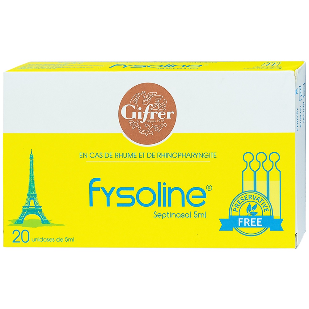 Dung Dịch Fysoline Gifrer (Hộp Vàng 20 Ống X 5Ml) - Vệ Sinh Mắt, Mũi Bé