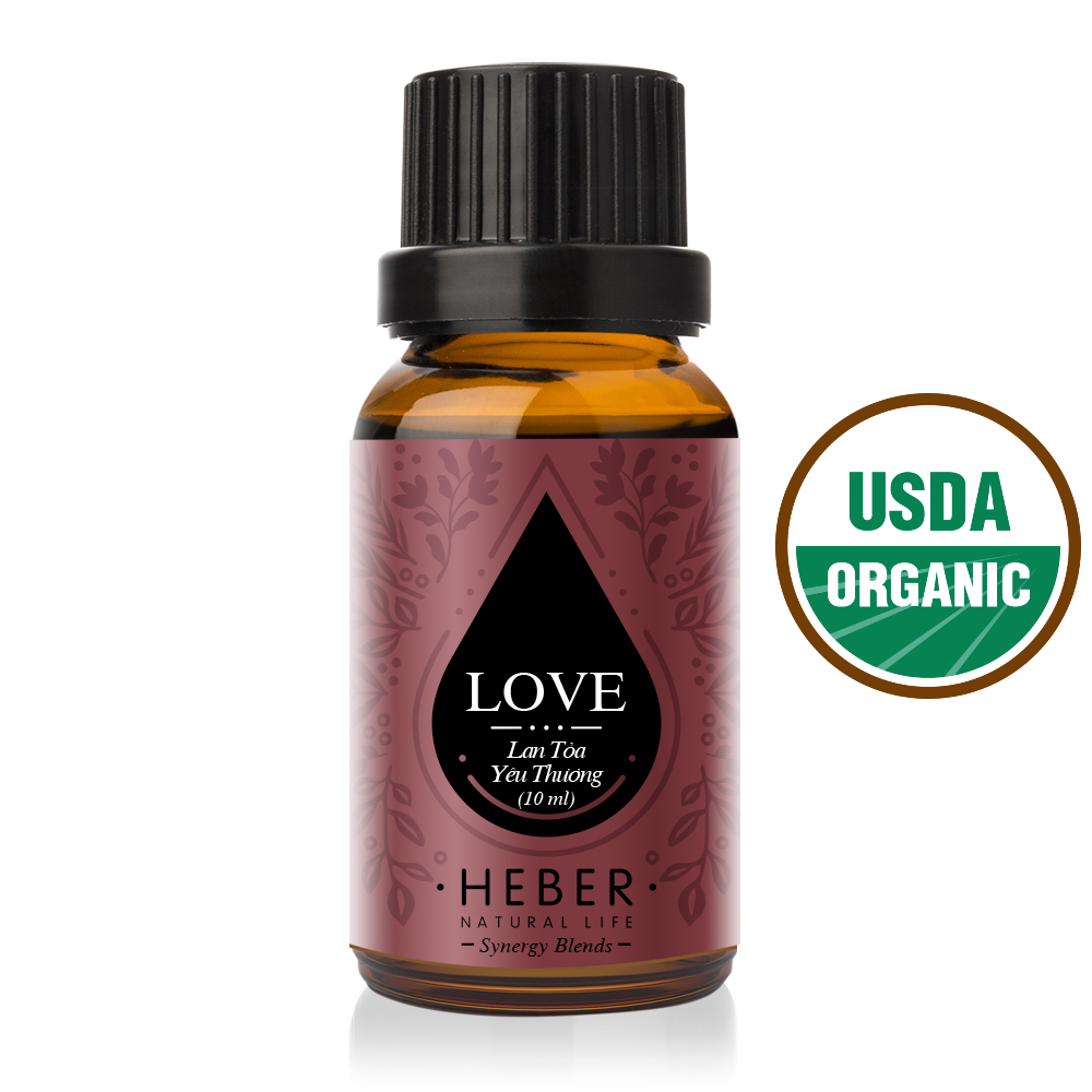 Tinh Dầu Lan Tỏa Yêu Thương Love Blends Essential Oil Heber Natural Life, 100% Thiên Nhiên Nguyên Chất, Xông Thơm Phòng, Hương Dịu Nhẹ