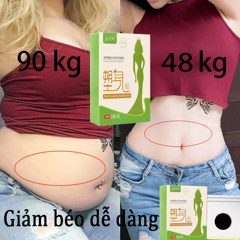 Miếng dán giảm mỡ bụng， một hộp 30 miếng dán giup giảm cân đốt mỡ nhỏ bụng giảm mỡ toàn thân miếng dán thon bụng giảm cânNam nữ đều dùng đư.Giảm cân nhanh Giảm tan mỡ bụng Giảm mỡ đùi tay chóng giảm cân an toàn