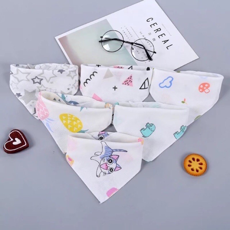 Set 10 Yếm Xô 2 nấc cúc bấm cho bé