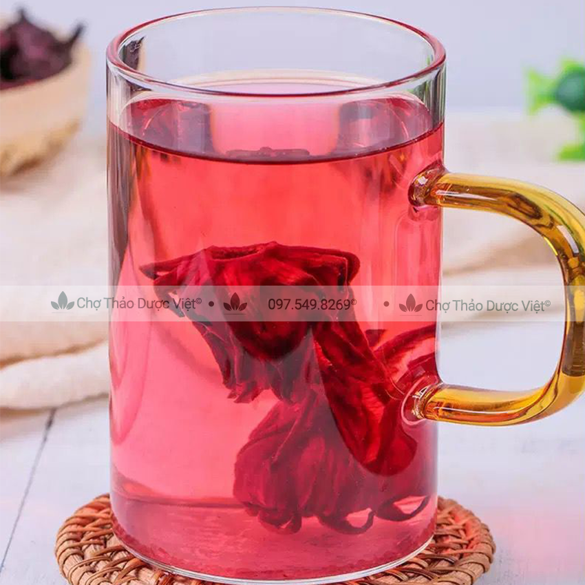 Hoa atiso đỏ 100g, hoa bụp giấm, hibiscucs, nguyên liệu pha trà, làm siro, giúp giải nhiệt, mát gan