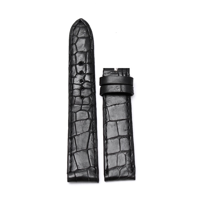 Dây đồng hồ da cá sấu size 16 - 18 - 20 màu đen TH8201
