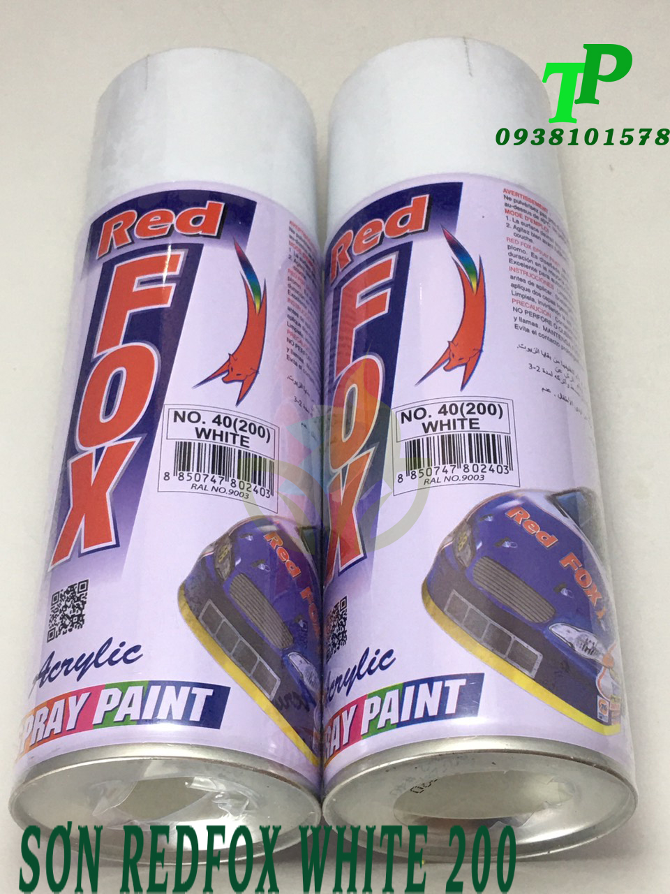Sơn Xịt REDFOX Trắng Bóng 200 Sơn Máy Lạnh NO 40 White 200