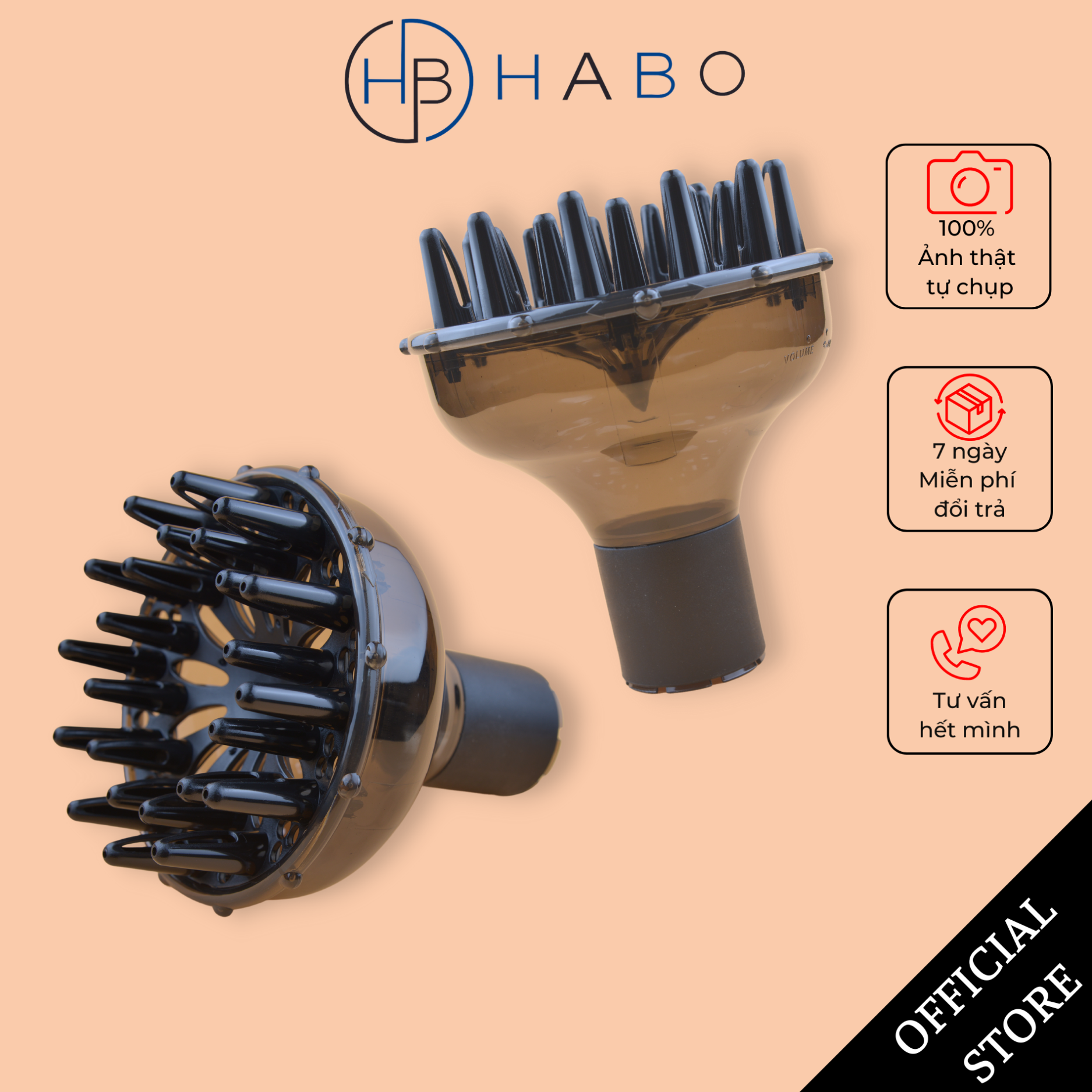 Loa sấy tóc xoăn, ống sấy tóc xoăn, loa máy sấy tóc chuyên nghiệp dùng cho máy sấy salon