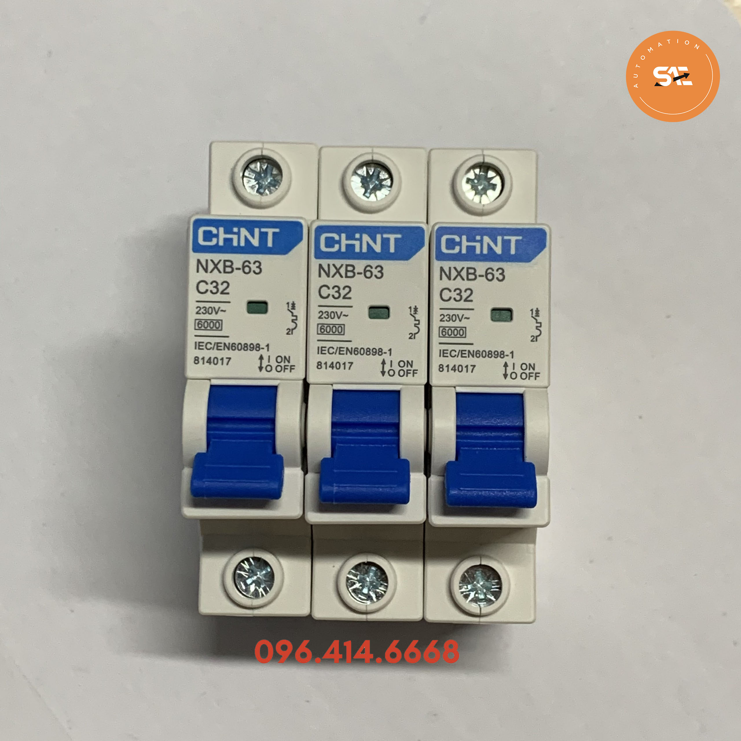Aptomat 1pha/2pha/3pha 6A-63A Chint NXB-63