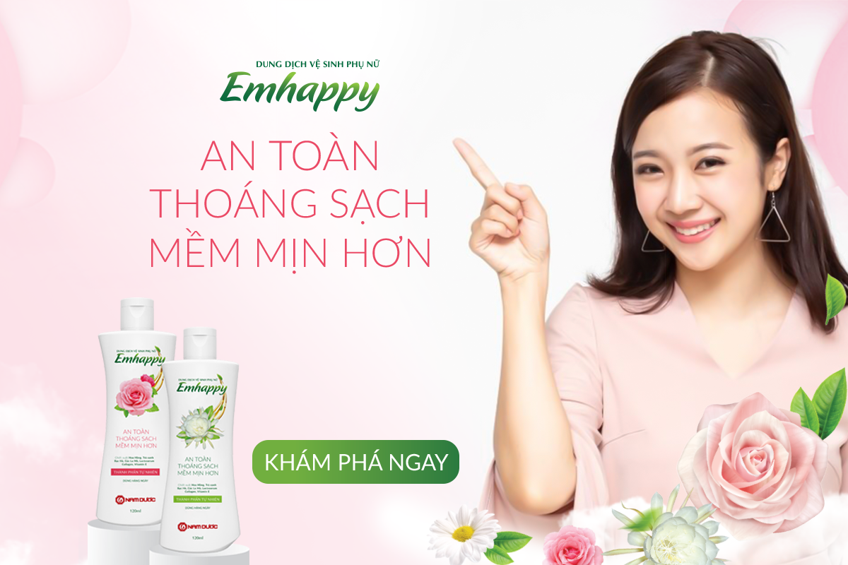 Dung dịch vệ sinh phụ nữ Emhappy (Hương Hoa Quỳnh) chai 120ml