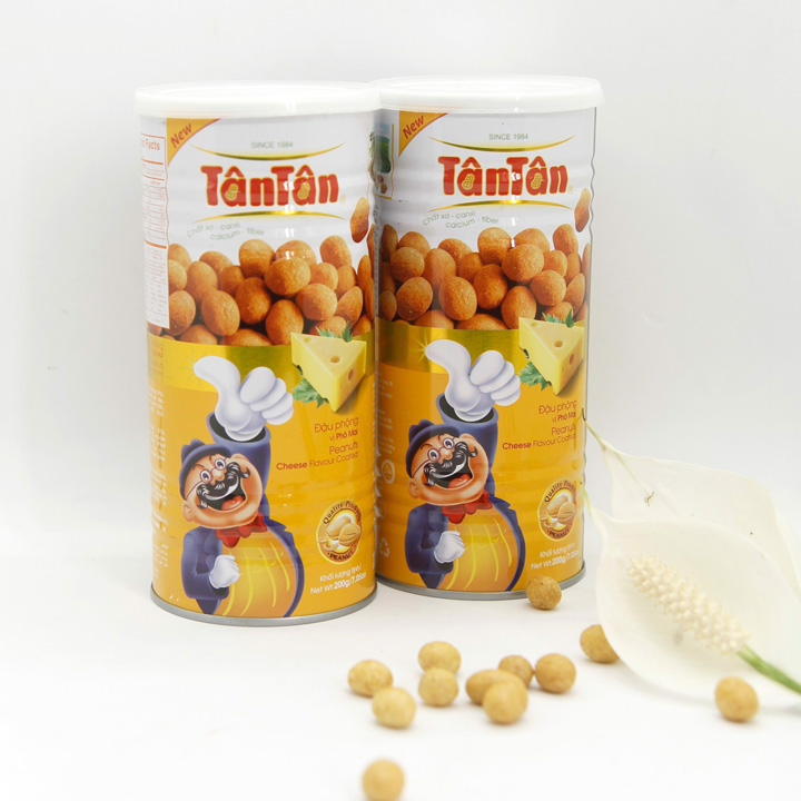 [Siêu Hot] Đậu phộng vị Phô Mai Tân Tân lon 200g