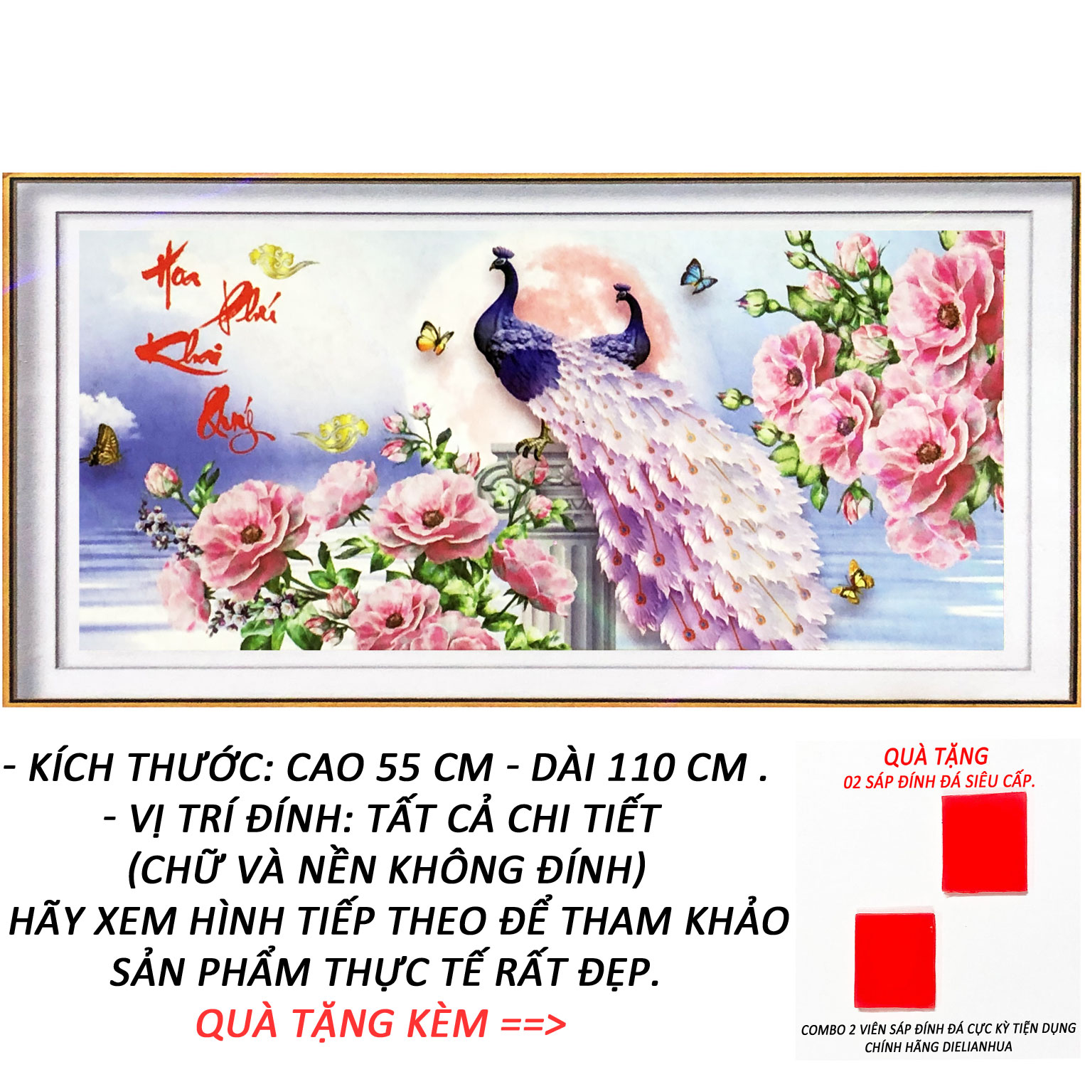 Tranh đính đá 5D- Mã Đáo Thành Công -Tranh Mỹ Thuật Minh Hiền