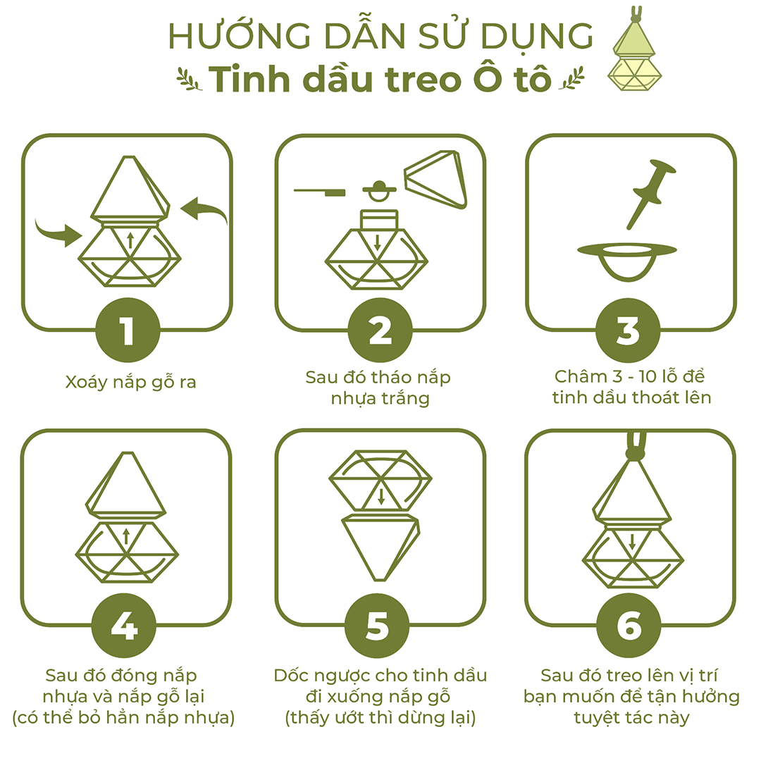 Tinh dầu Sả Chanh AROMA Lemongrass essential oil, tinh dầu thiên nhiên tự khuếch tán, chai kim cương treo ô tô, treo thơm phòng