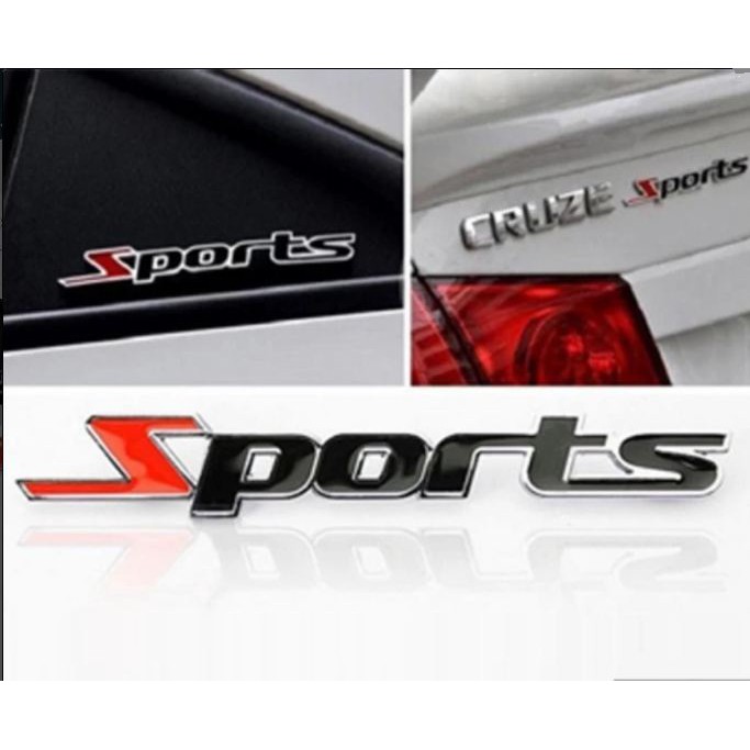 Tem chữ Sport thể thao dán xe ô tô