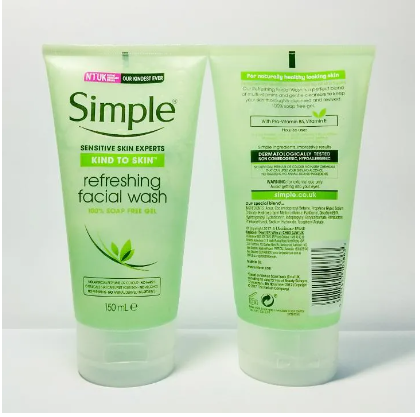 Sữa Rửa Mặt Dạng Gel Simple Kind To Skin Refreshing Facial Wash 150ml (Dành cho da nhạy cảm )