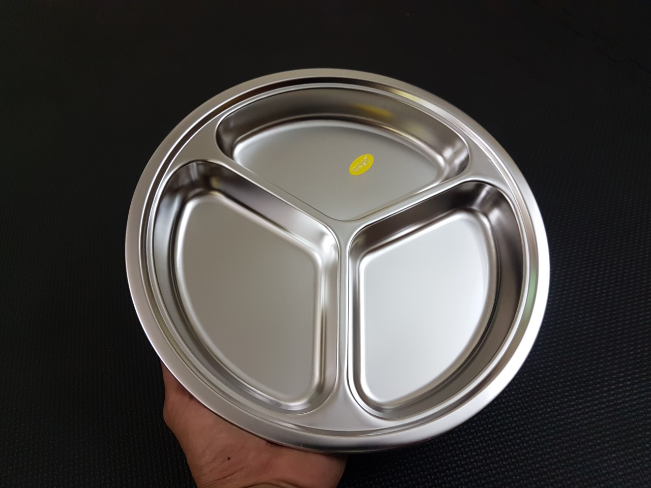 Khay cơm inox 3 ngăn tròn 26cm