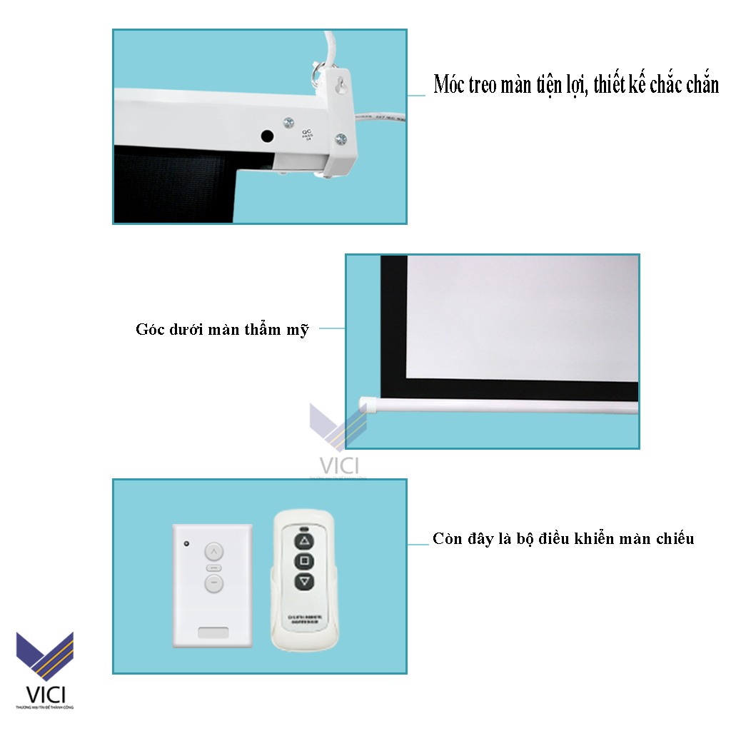 Màn chiếu điện 120inch - 2m13 x 2m13