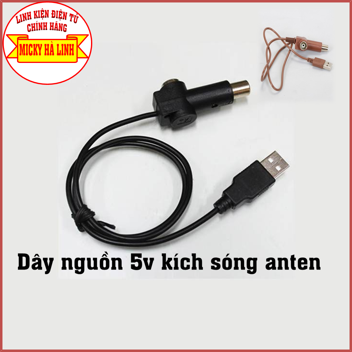 [HCM]Dây Nguồn 5V khuếch đại kích sóng mạnh hơn - Dùng để kích sóng DVB T2 - TV tích hợp và anten T2