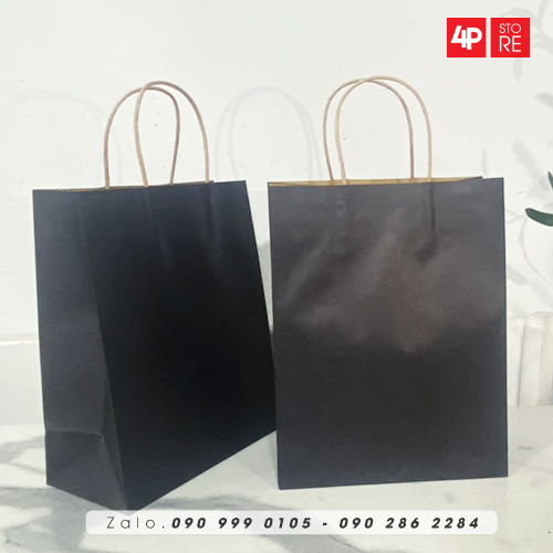 01 TÚI KRAFT ĐEN 120GSM - NHIỀU SIZE