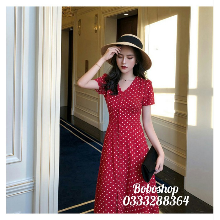[HCM]ĐẦM VINTAGE CHẤM BI
