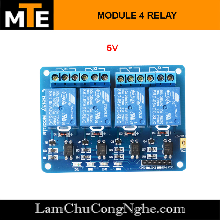 "Module relay 5V, 12V đóng cắt thiết bị điện 10A