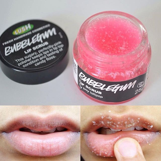 Tẩy da chết môi Lush - Bubblegum lip scrub