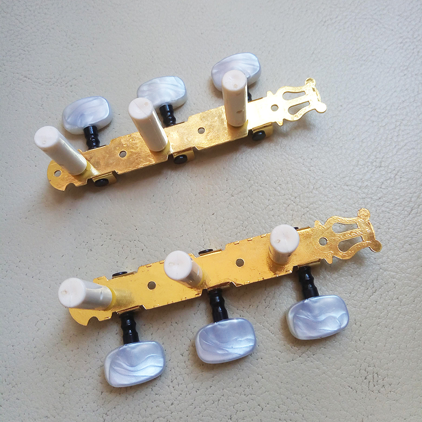 Bộ khóa đàn guitar Classic bằng sắt mạ màu vàng gold - Machine heads guitar Classic - Duy Guitar Store phụ kiện nhạc cụ đàn ghita
