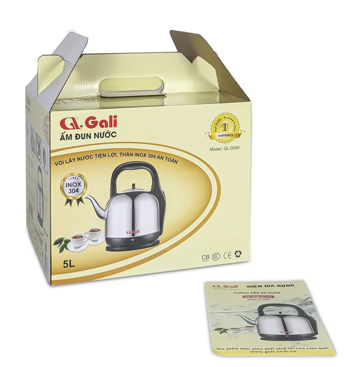 Ấm siêu tốc vỡ lớn gl-0050 5 lít