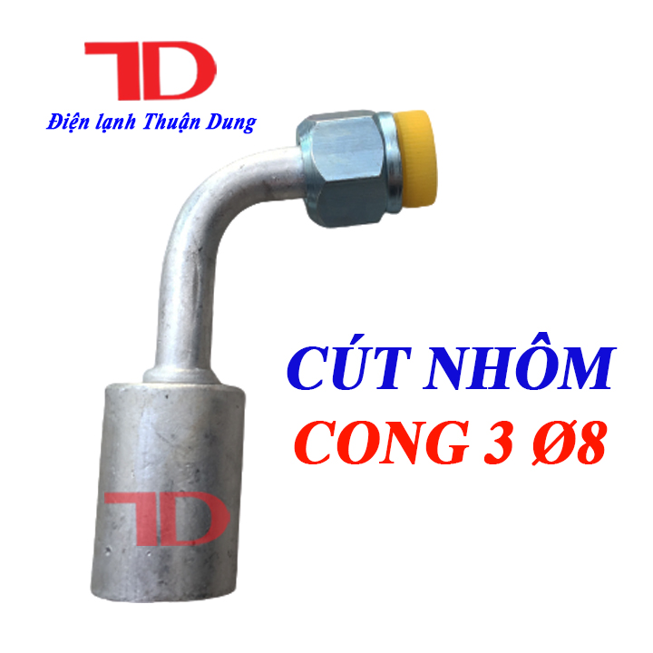 Cút nhôm cong, thẳng phi 8 phi 10 phi 13 - điện lạnh thuận dung