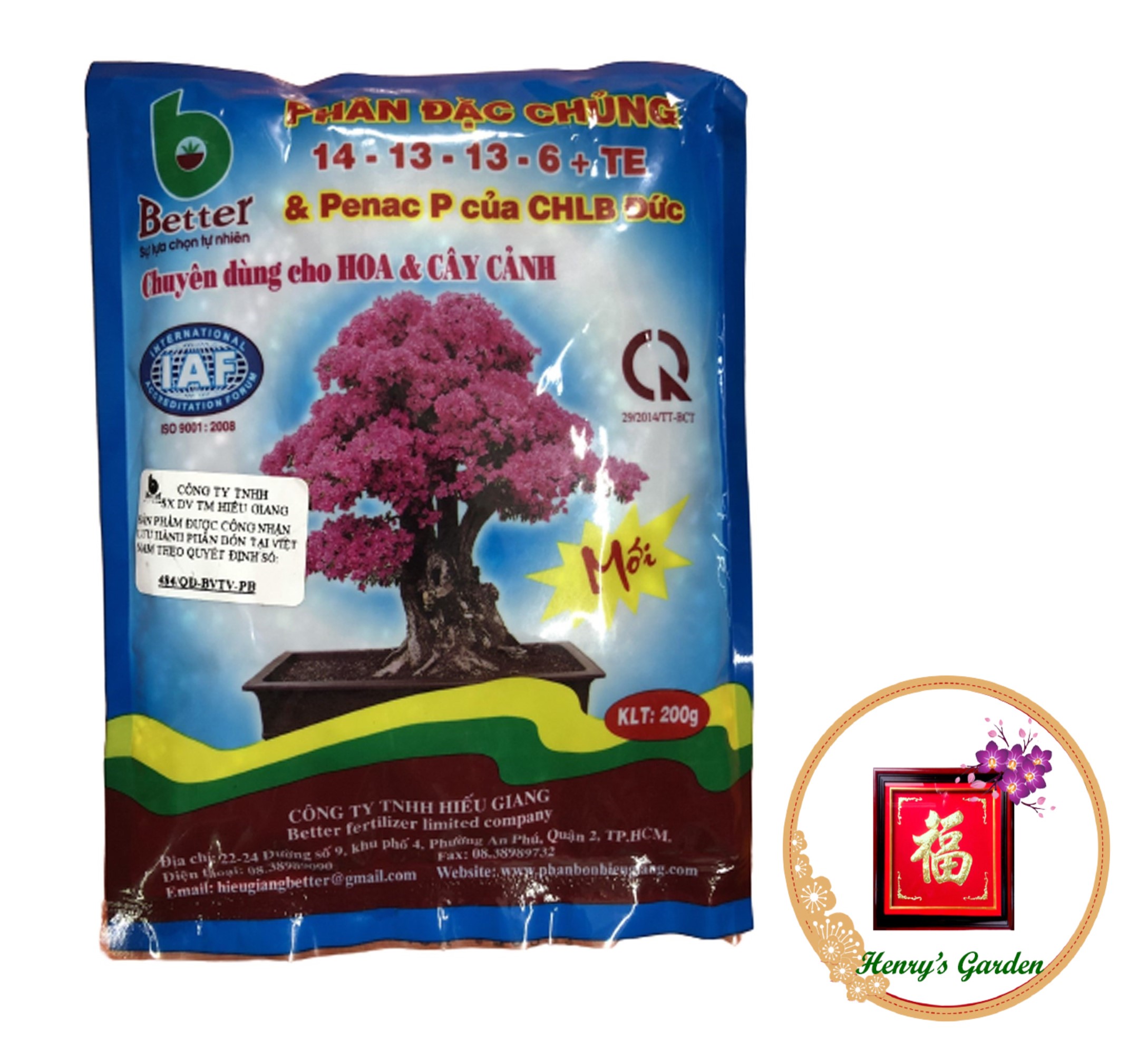 Phân bón npk better 14-13-13+6s+te - #120a# 200g